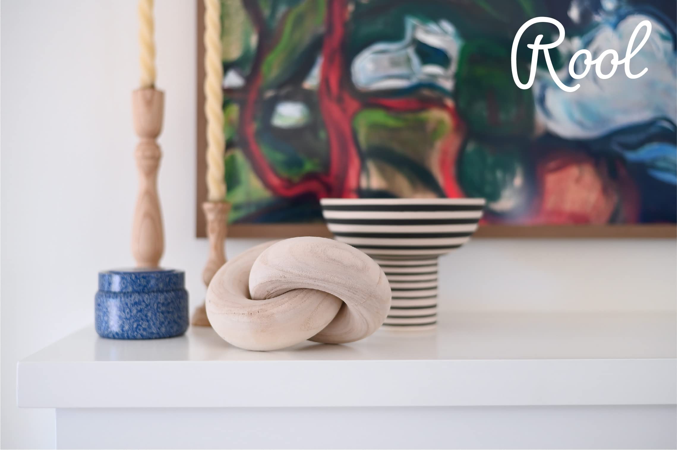 Sculpted Wood Knot Accent
